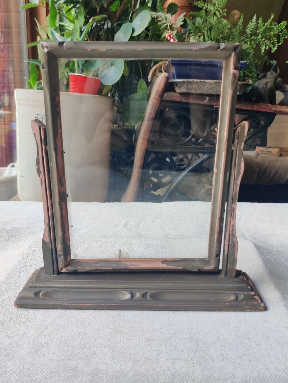 Vintage Swivel Tilt Swing Frame Art Deco Distressed Photo Picture Art Desk 9x7